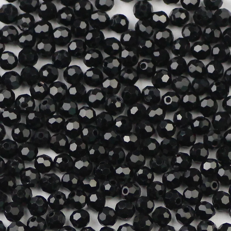 Black WLYeeS очарование Кристалл бисер 3 мм 200 шт австрийский футбольный кристалл граненые Стеклянные круглые бусины для рукоделия ювелирных изделий - Цвет: Black