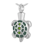 JJ8340 Animal Urn ожерелье для праха из нержавеющей стали, черепаха, искусственное украшение, памятная бижутерия