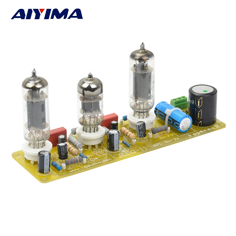 

AIYIMA Vacuum Tube Amplifier 6N1+6P1 Stereo Sound Amplificador Audio Board 3W Epoxy Glass Fiber Filament AC Power Supply