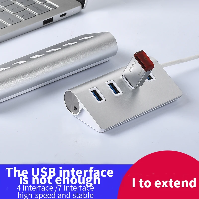 Лидер продаж-usb-хаб премиум-класса 4 Порты и разъёмы Алюминий USB OTG USB хаб для iMac, Macbook, ПК планшетный ПК и ноутбуков высокого Скорость 3,0 3 Портативный разветвитель