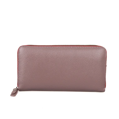 Type A light purple Западный благоприятный женский кошелек, коровья кожа, Женский кошелек, брендовый длинный стиль, унисекс кошелек, большая вместительность, мужские кошельки, зажим для денег - Цвет: Type A light purple