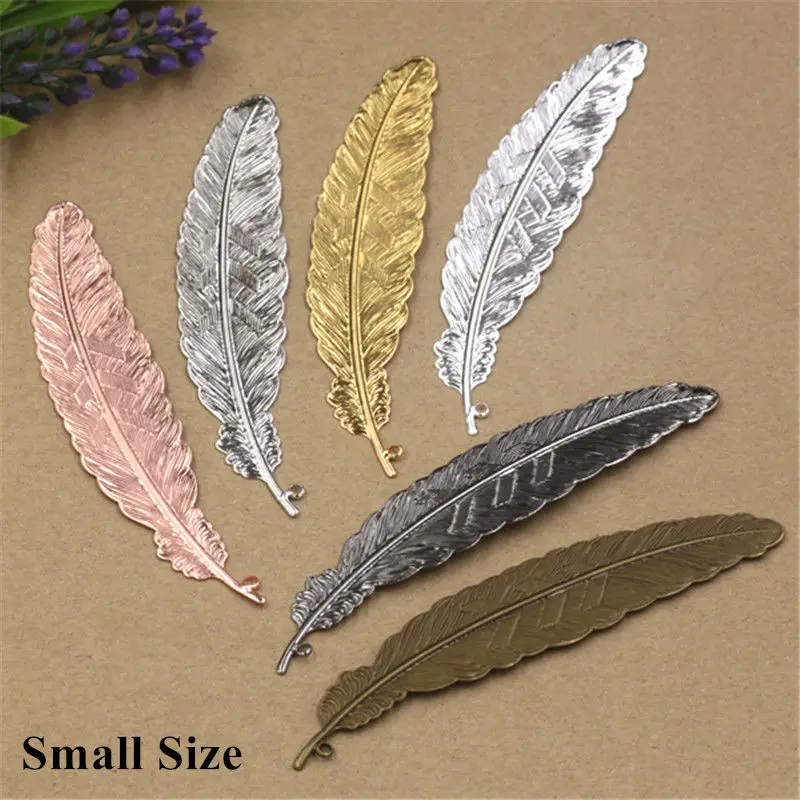 Закладка медная в форме цветка Листьев опавших лепестков 30 шт. 6 цветов размер 52x12