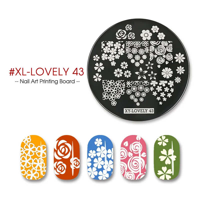 XL-LOVELY-43 Saviland дизайн ногтей штамп шаблон 16 видов стилей цветок розы листья изображение шаблон печатная пластина для DIY гель Vranish маникюр - Цвет: XL-LOVELY-43