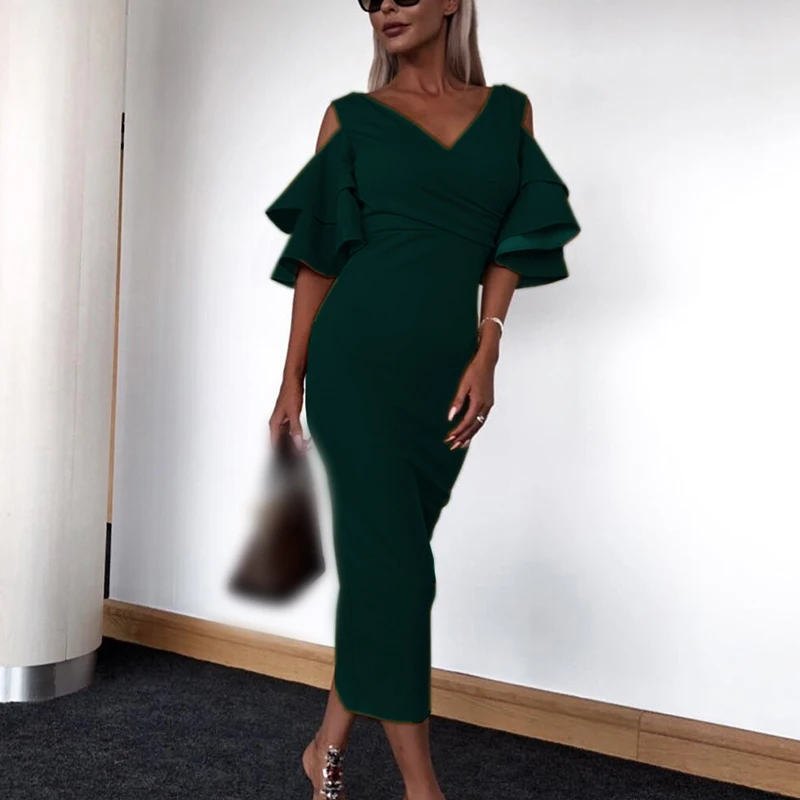 Женское платье новинка летнее офисное для девушек элегантное сексуальное