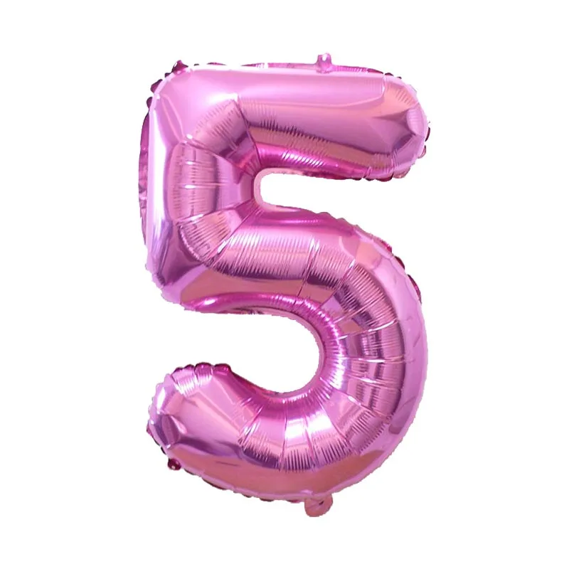 pink 5 1 шт. 40 дюймов золотое серебряное число фольгированных шаров 0 1 2 3 цифры Гелиевый шар мой 1-й 30-й день рождения товары для вечеринок юбилейный Декор - Цвет: pink 5