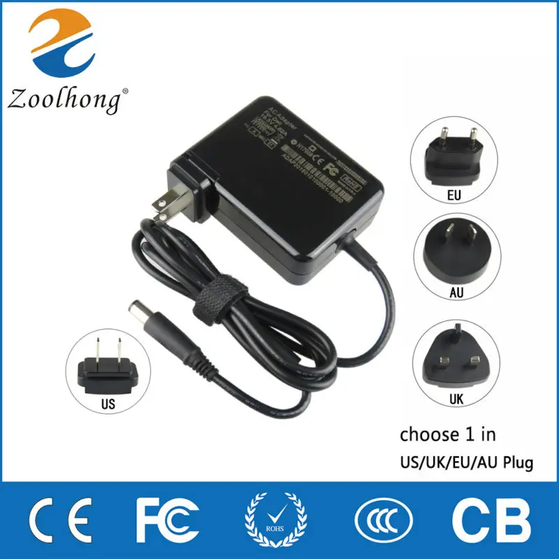 

Zoolhong Portable 19.5V 4.62A 7.4*5.0 90W Laptop Travel Power Charger Adaoter FOR DELL Vostro A840 A860 2521 3560 3350 2520 1088