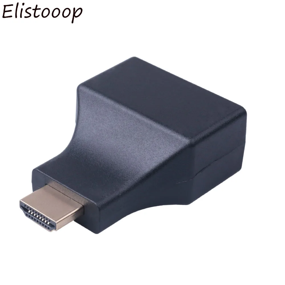 Elitooop 2 шт./компл. HDMI к двойным портам RJ45 сетевой кабель удлинитель по Cat5e/Cat6 кабели