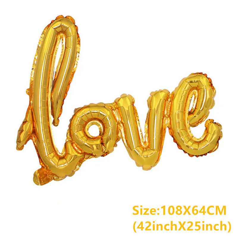 Love gold Свадебные украшения жених, невеста, любовь, воздушные шары, Команда Невесты, чтобы быть, девичник Mr Mrs, баллон, вечерние украшения, сделай сам - Цвет: Love gold