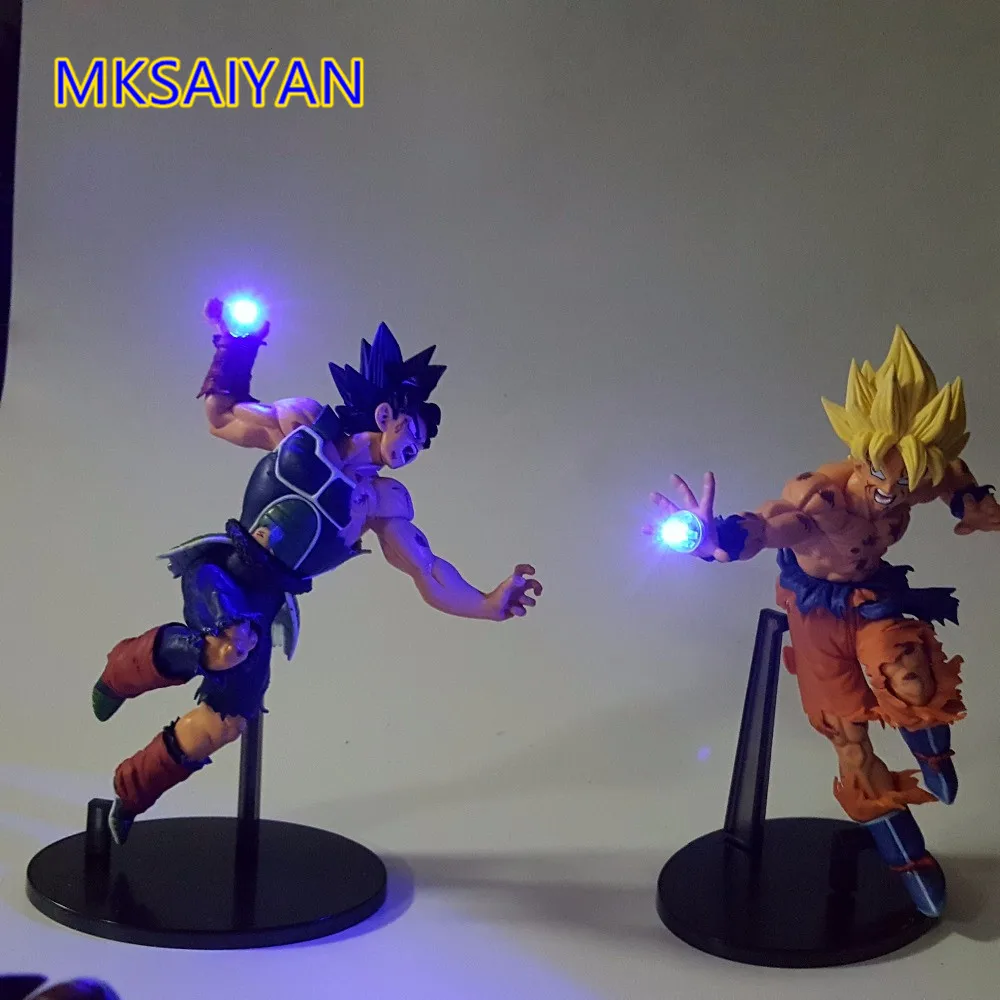 Dragon Ball Z Аниме Сон Гоку лопуха Kamehameha ПВХ светодиодный светильник Супер Saiyan игрушки фигурка Коллекционная модель Ночной светильник кукла
