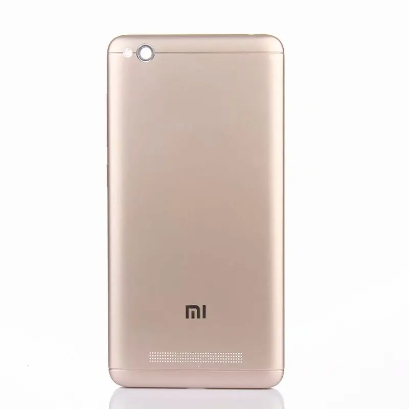 Золотистый Redmi4A чехол для Xiaomi Redmi 4A Корпус Пластик Батарея двери сменная задняя крышка с кнопками для карты памяти - Цвет: Золотистый
