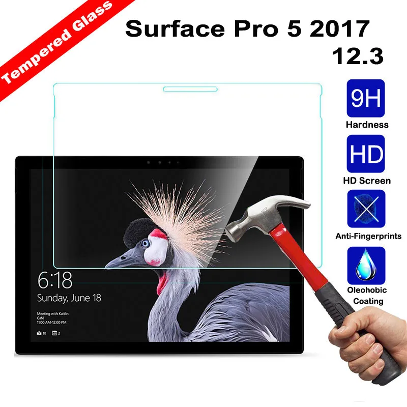 XSKEMP 2 шт. твердое закаленное стекло 9H для защиты экрана Microsoft Surface Pro 5 2017 12 3