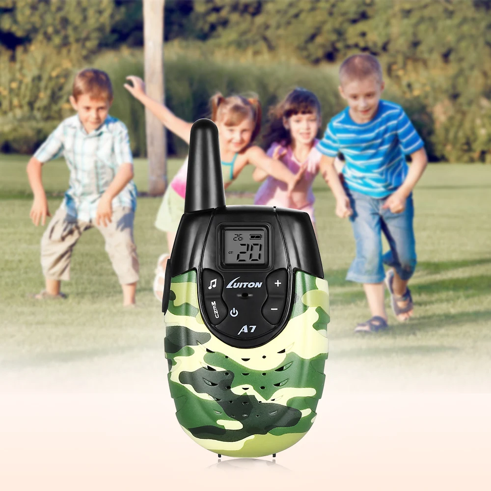 Прозрачная пара Walkie Talkies для детей Luiton A7 2 шт. четкий голос регулируемый громкость