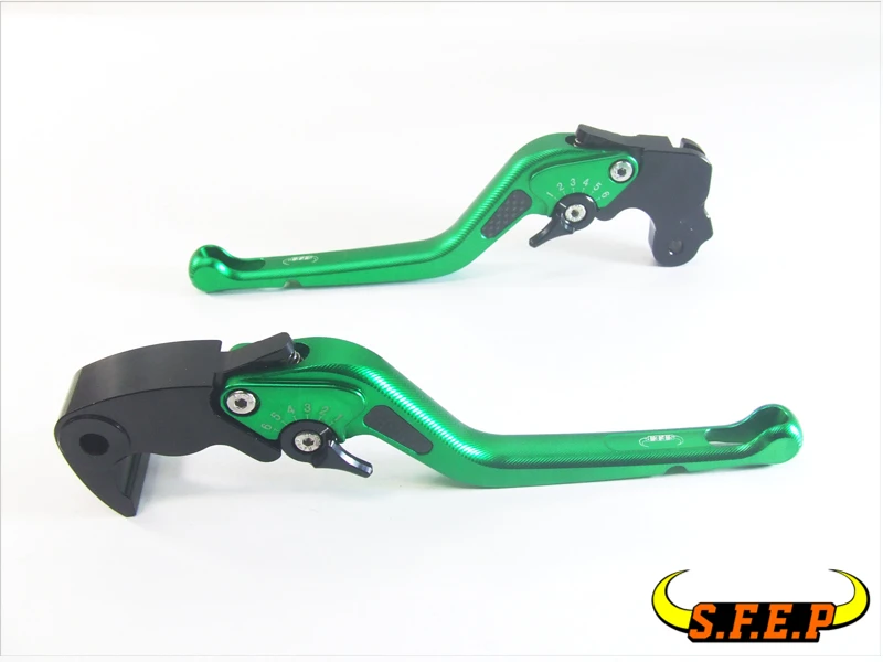 

3D Long CNC Adjustable Motorcycle Brake and Clutch Levers with Carbon Fiber Inlay For Yamaha YZF- R6 1999-2004