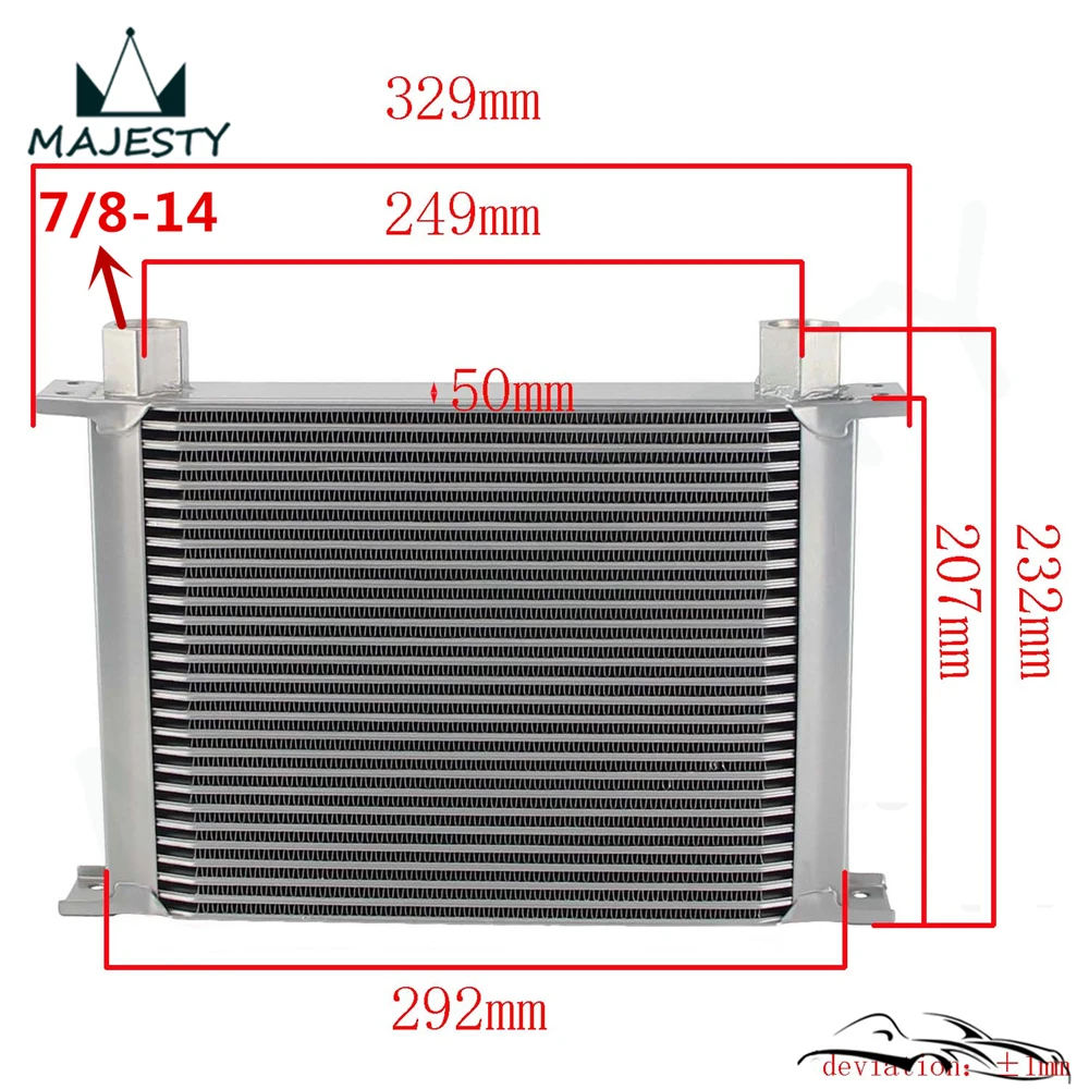

Universal 28 Row Engine Transmission AN10 7/8-14 Female Oil Cooler