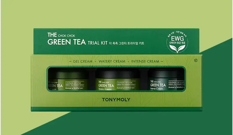 TONYMOLY The Chok зеленый чай пробный набор интенсивный увлажняющий крем против морщин отбеливающий крем уход за лицом корейская косметика