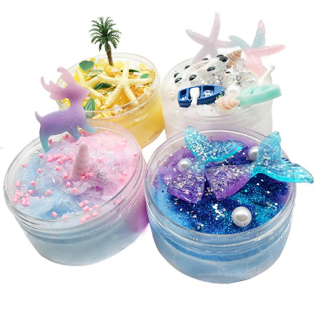 DIY Поставки слаймов Набор для изготовления прозрачного кристалла Slime пенные