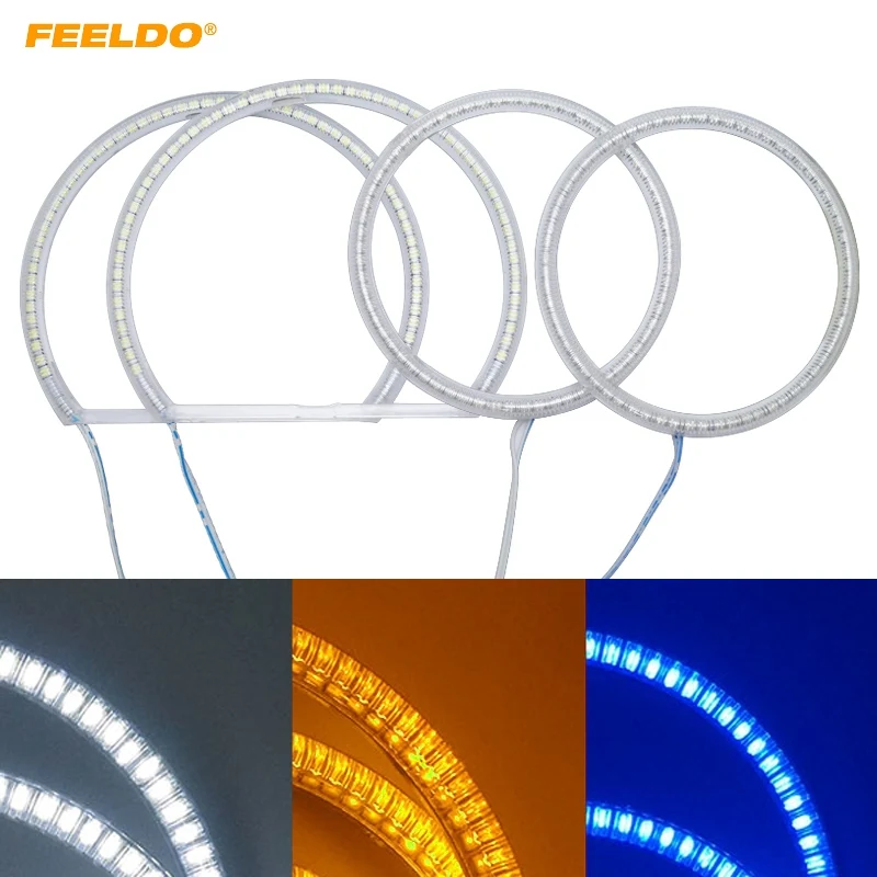 

Автомобильное кольцо-гало в виде глаз ангела, FEELDO, 1 комплект, SMD, для Mitsubishi Lancer, не проектор, головной светильник # FD-978