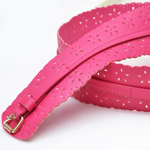 Лидер продаж! Женский модный ремень из искусственной кожи с цветочным узором для