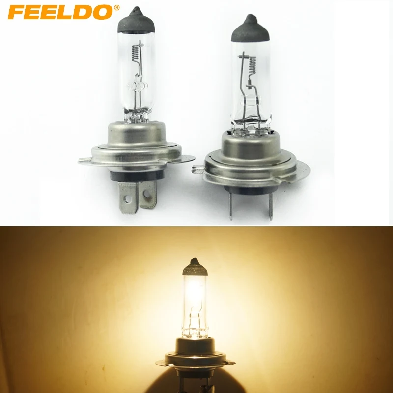 

FEELDO 200Pcs Warm White Auto H7 70W/100W Car Headlight Lamp 3000K DC24V #FD-4333