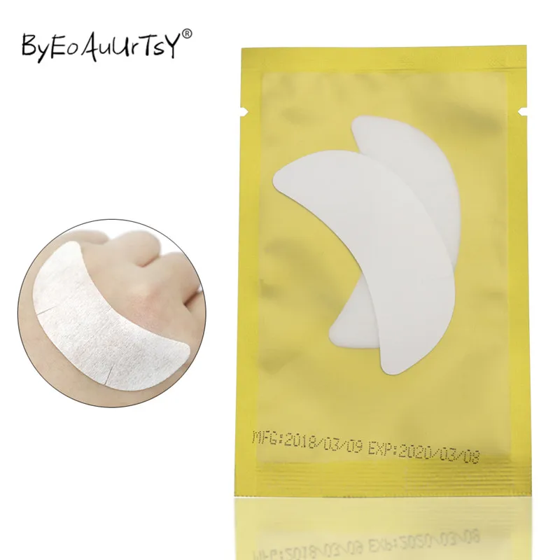 200pairs/lot Eye Paper Patches Eyelash Under Pads Lint Free Lash Tips Gel Extension for Grafted Makeup Stickers | Красота и здоровье