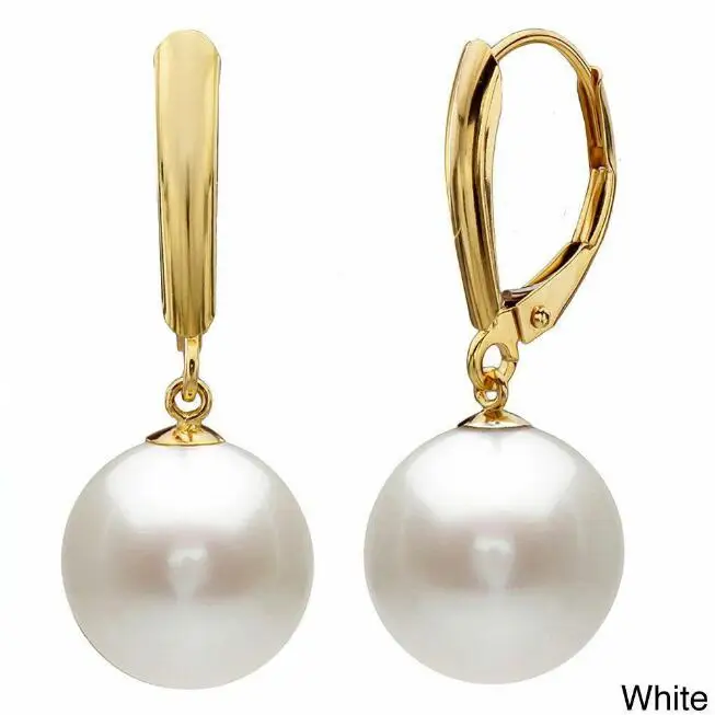 Женские серьги с натуральным жемчугом 12 мм | Украшения и аксессуары