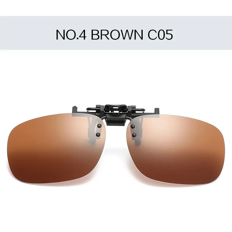 NO4 LBrown Imwte, солнцезащитные очки, мужские, классические, поляризационные, на застежке, солнцезащитные очки, мужские, s, флип, близорукость, очки, ночное видение, очки для вождения - Цвет линз: NO4 LBrown