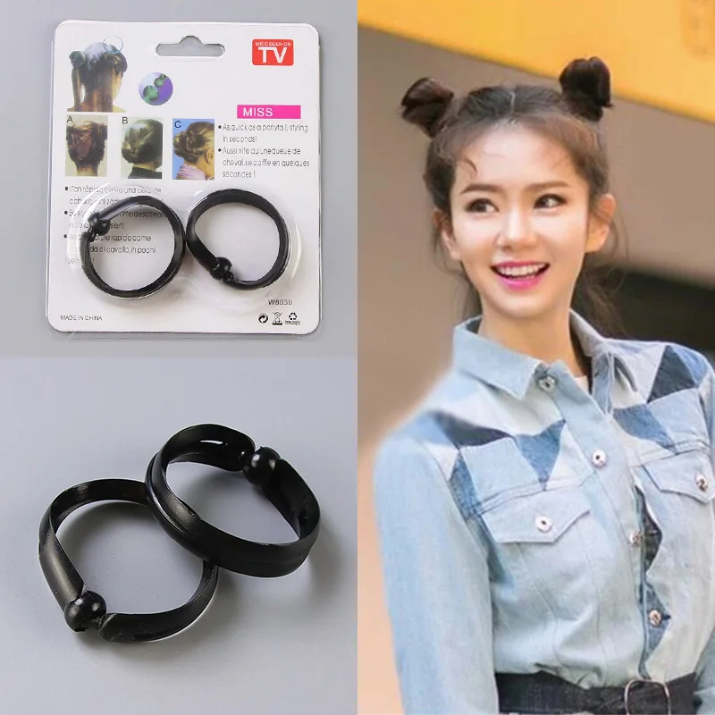 1 Набор = 2 шт Новые Волшебные волосы Quick Maker лента для волос бутон круглый DIY Updo пончик Инструменты для укладки волос повязка на голову для женщин аксессуары для волос