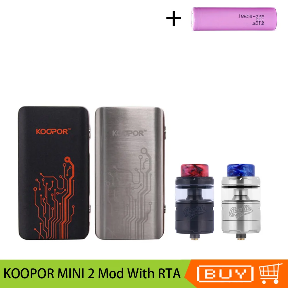 Оригинальный Wotofo профиль Unity RTA Танк 25 мм с KOOPOR MINI 2 мод 80 Вт электронная сигарета