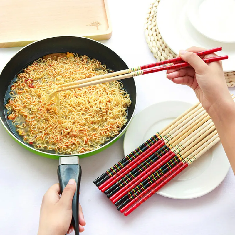 6 пар супердлинные бамбуковые палочки для еды|bamboo chopsticks|bamboo chopsticks wholesalelong |