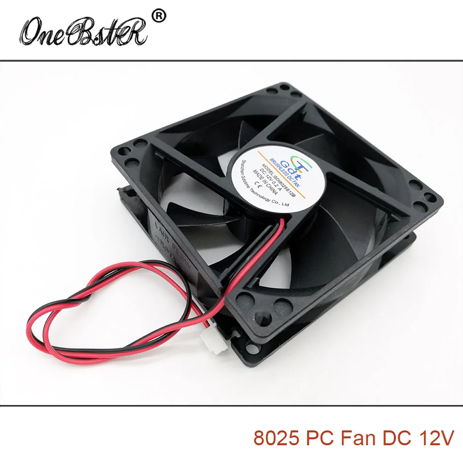 8025 DC 12V 0.2A бесщеточный втулка вентилятора 8CM 80MM 80x80x25MM двигатель шасси питания XH2.54
