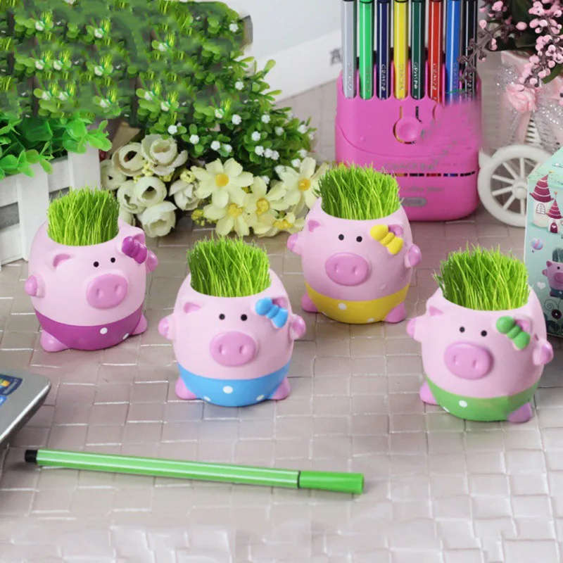 Новый год Kawaii маленькие животные керамический цветочный горшок свинья слон Ежик