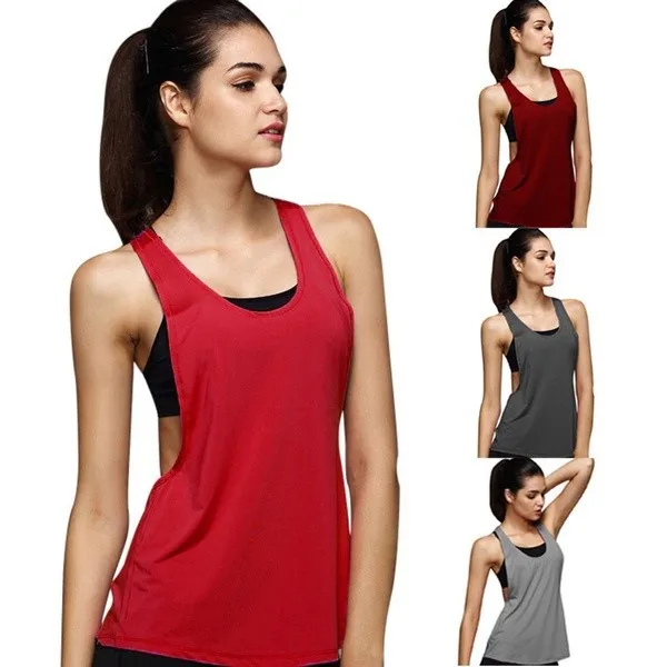 

Summer Sexy Women Tank Tops Dry Quick Loose Gym Fitness Sport Sleeveless Vest Singlet for Running Training