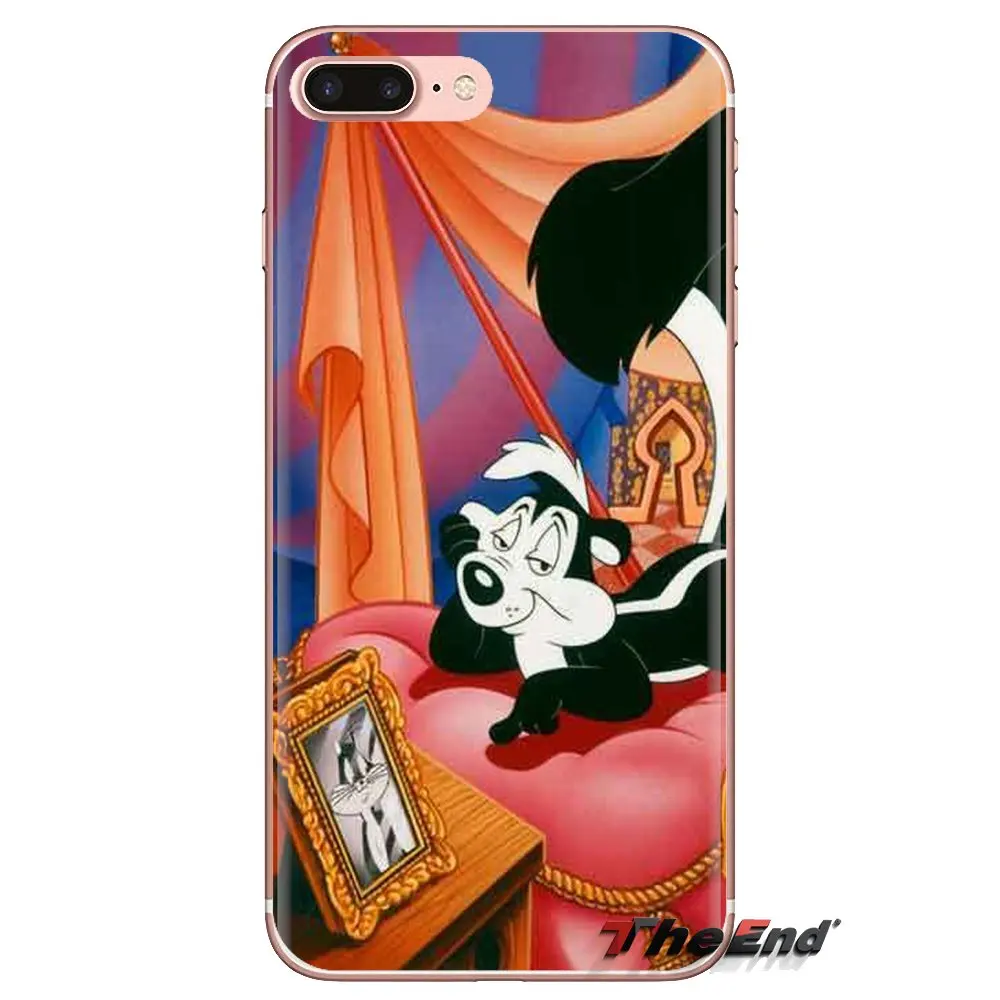 Мягкие чехлы для Samsung Galaxy S3 S4 S5 Mini S6 S7 Edge S8 S9 S10 Plus Note 3 4 5 8 9 Pepe Le Pew French skunk Warner Bros |