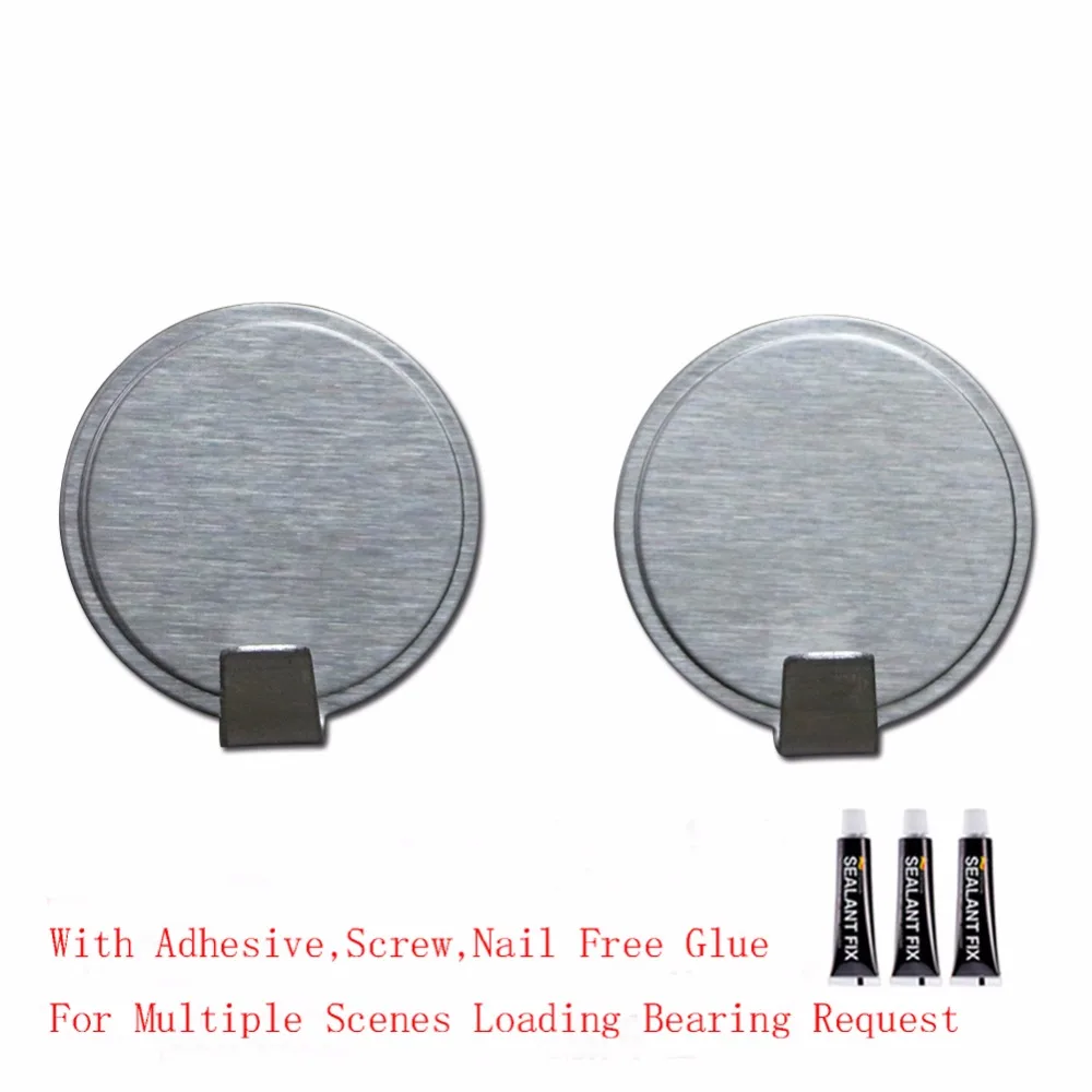 6 шт. самоклеющиеся настенные крючки из нержавеющей стали Крепкие присоски для