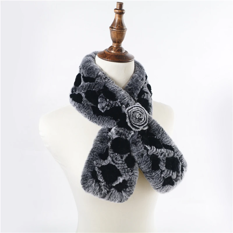 Хит продаж зимний шарф для женщин настоящий мех кролика шарфы женская шаль из