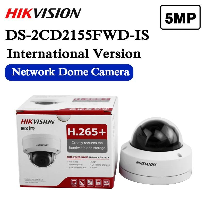 В наличии английская версия DS 2CD2155FWD IS заменить 2CD2155F 5MP Сетевая купольная Камера