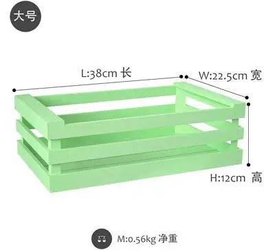 green large size Деревянная настольная подставка для хранения кухни/конфет/закуски/фруктов/лоток для хранения подносы для хранения косметики для украшения дома MTP04 - Цвет: green large size