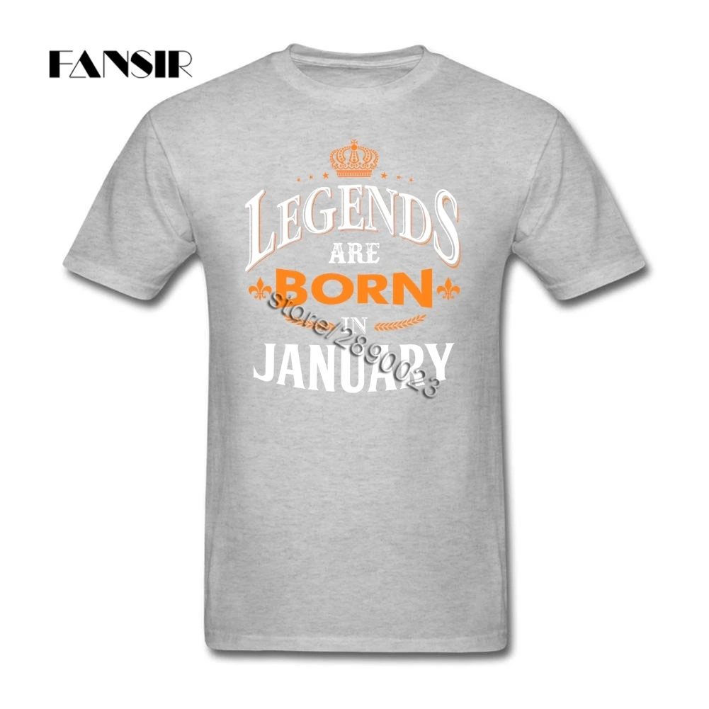 Men T Shirts 2020 Summer Fashion Custom Cotton Short Sleeve Tshirt Legends Are Born In January Group Clothes Tops | Мужская одежда