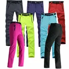 Водонепроницаемые ветрозащитные штаны для велоспорта, скалолазания, катания на лыжах, походов, женские утепленные брюки из мягкого флиса