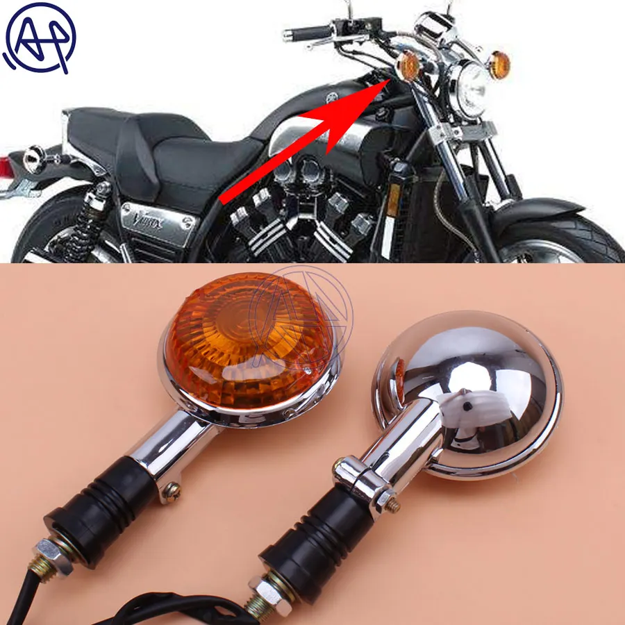 

Mototcycle Amber Lens Amber Light 12V Turn Signal Lights Lamp Indicators 1pairs Universal For YAMAHA XJ750 XVS 650 XVZ1300 XV250