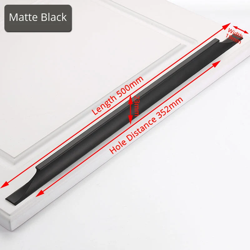 Black 352mm KAK, американский стиль, черные ручки для шкафа, золото, твердый алюминиевый сплав, кухонный шкаф, ручки для выдвижных ящиков оборудование для обработки мебели - Цвет: Black 352mm