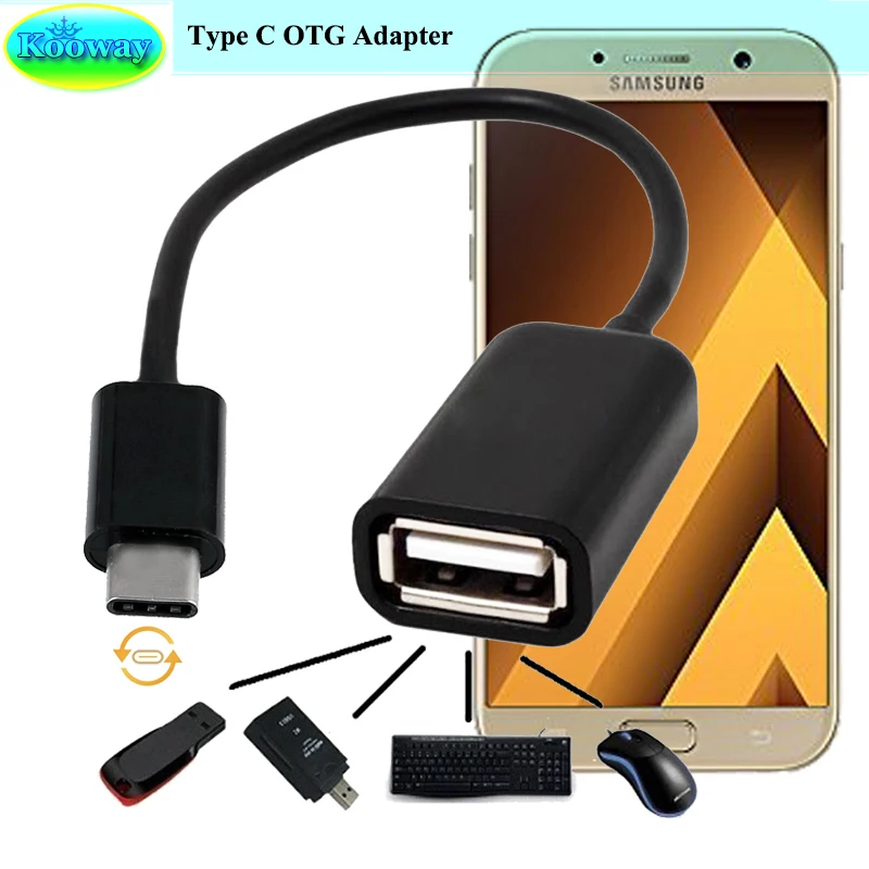 Переходник с USB 3 1 типа C папа на 2 0 переходник хост OTG для Samsung Galaxy A3 A5 A7 2017 A320 A520 A720
