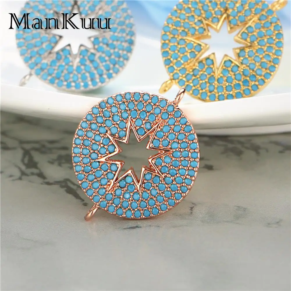 Mankuu кулон покрытый розовым золотом/Золотые/Серебрянные хромированные длинные