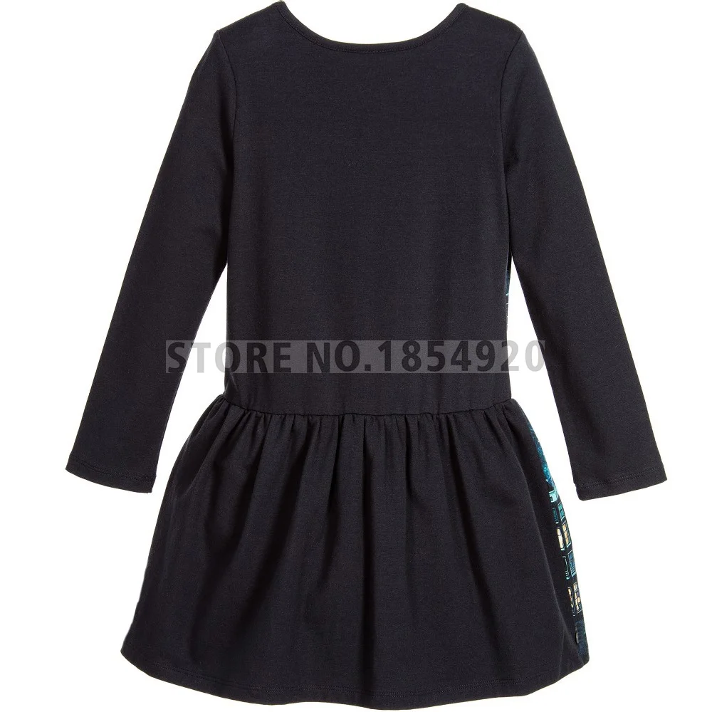 girl dress kids Clothes Party Dress Girls baby Brand Fashion Cute Girl Night view printing Children Clothing |