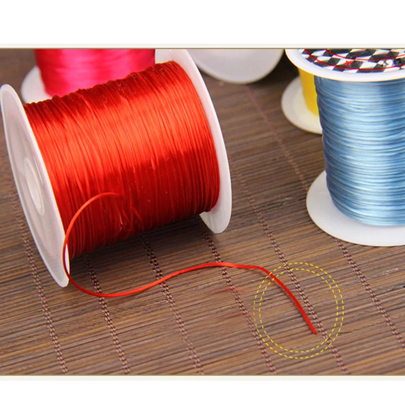 1 рулон/партия прозрачная эластичная нить 0 8 мм леска из нейлона и резины