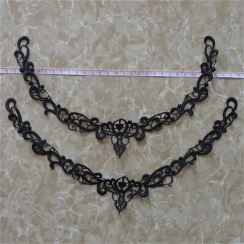 Кружевной воротник с цветочным узором из полиэстера 23x17 см 4 шт. YL0061 | Дом и сад