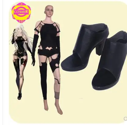 

NieR Automata 2A YoRHa Tsuki A2 Cosplay Shoes Girls Black Shoes For Halloween Cosplay Custom Made