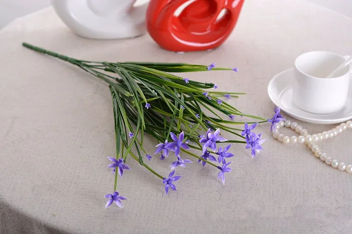Зеленая трава растения искусственный цветок орхидеи красочные babysbreath букет декоративный цветок