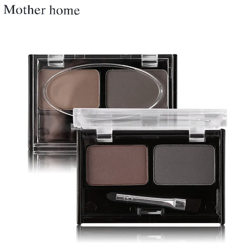 Mother Home Eye Brow Dye Makeup 2 Color Eyebrow Powder Palette Waterproof Tattoo Cake Shadow Kit with Brush | Красота и здоровье
