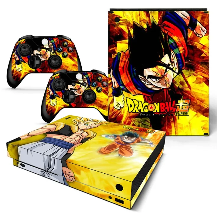 Dragon Ball съемное ПВХ покрытие клейкая плёнка для Xbox One X полное тело Защитная крышка наклейки - Цвет: TN-XboneX-0185